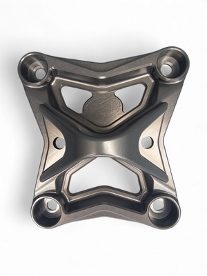 2017 to current Can Am X3 Maverick 6 bolt EOD XL Radius Rod Plate with Tow Hook Gun Metal - Dunes 2 Dezert SXS