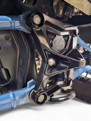 2020-2024 Polaris RZR Pro XP Radius Rod Plate with Tow Hook Black - Dunes 2 Dezert SXS