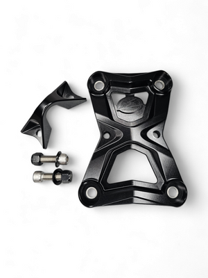 2022-2025 Polaris RZR Turbo R/Pro R Radius Rod Plate with Tow Hook Black - Dunes 2 Dezert SXS