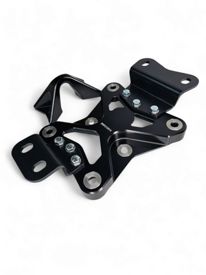 2022 to Current Can Am X3 10 Bolt Radius Rod Plate with Pull Hook (Black) - Dunes 2 Dezert SXS
