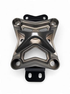 2022 to Current Can Am X3 10 Bolt Radius Rod Plate with Pull Hook (Gun Metal) - Dunes 2 Dezert SXS