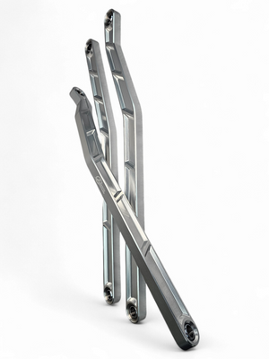 2017 to Current Can-Am X3 Maverick High Clearance Radius Rods in Clear Finish for 72" - Dunes 2 Dezert SXS