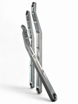 2017 to Current Can-Am X3 Maverick High Clearance Radius Rods in Clear Finish for 72" - Dunes 2 Dezert SXS