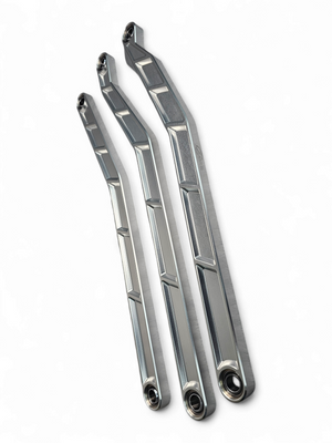 2017 to Current Can-Am X3 Maverick High Clearance Radius Rods in Clear Finish for 72" - Dunes 2 Dezert SXS