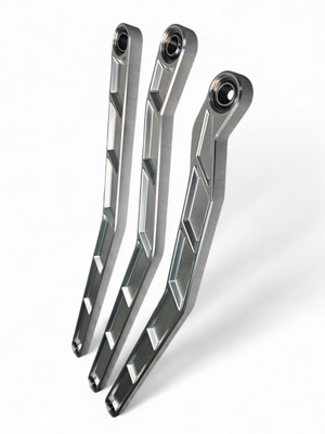 2017 to Current Can-Am X3 Maverick High Clearance Radius Rods in Clear Finish for 72" - Dunes 2 Dezert SXS