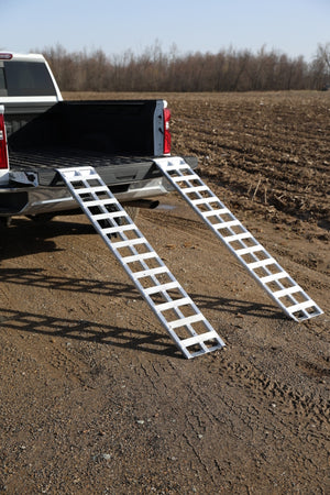 Gen-Y Lightweight 6.5ft Aluminum Loading Ramps 12in x 78in 600lb Capacity Per Ramp - Pair
