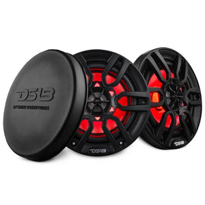 DS18 NXL Series Coaxial Marine Speakers w/ RGB Lights 6.5in 2-Way 100 Watts RMS 4 ohm Black