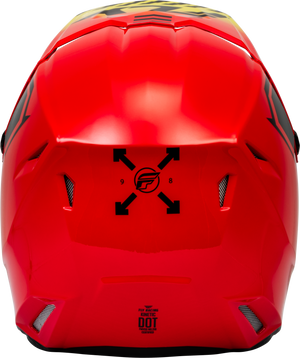 Kinetic Menace Helmet Red/Black/Yellow 2x