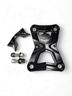 Elektric Off Road billet radius rod plate with tow hook for Polaris RZR Pro R and Turbo R - black finish