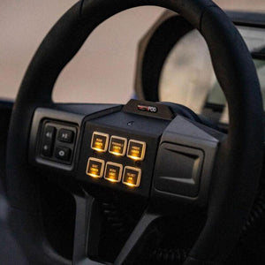 sPOD SourceLT Mini6 steering wheel switch panel kit for Polaris RZR Pro