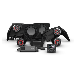 Rockford Fosgate Stage 6 Audio Kit for 2017+ Can-Am Maverick X3 – Full RGB UTV Sound System with Subs, Horn Speakers, PMX-3 Receiver, Plug-and-Play