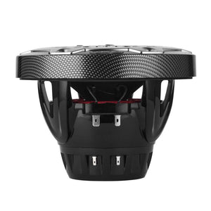 DS18 Hybrid Marine Speaker w/ Driver And RGB LED 6.5in 2-Way 250 Watts RMS 4 ohm Crbn Fiber w/ Cover