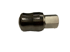 Handy Flag quick-connect coupler in billet aluminum and coated alloy steel