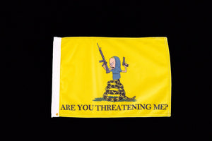 Threatening graphic replacement flag for Handy Flag whip systems