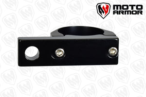 Moto Armor Billet Horizontal Flag Mount with anodized finish, low-profile clamp, and 1/2 inch hole for UTV flag and accessory installation.