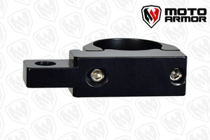 Moto Armor Billet Vertical Flag Mount with anodized finish and low-profile clamp, designed for durable UTV and off-road flag mounting.