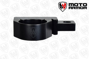 Moto Armor Billet Vertical Flag Mount with anodized finish and low-profile clamp, designed for durable UTV and off-road flag mounting.