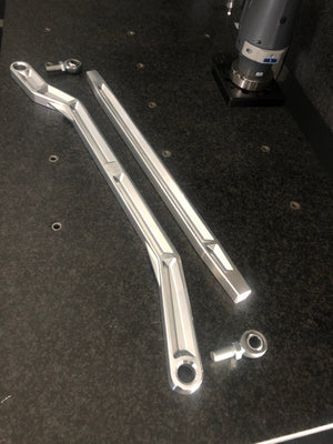 LM UTV Polaris RZR Turbo S High Clearance Radius Rods 72" in black powder coat