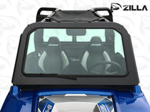 Black full glass windshield with wiper for Polaris RZR 570, 800, and XP 900 models (2008–2018) by UTVZILLA