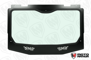 Moto Armor Full Glass Windshield for 2024+ Polaris RZR XP 1000 – Laminated Safety Glass, CNC Aluminum Frame, Spring Vents, Manual Wiper