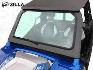 Black full glass windshield with wiper for Polaris RZR 570, 800, and XP 900 models (2008–2018) by UTVZILLA