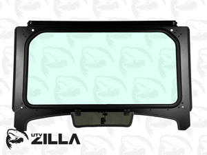 Vented glass windshield with wiper for Polaris RZR Trail 2021–2023 with aluminum frame and tinted vents