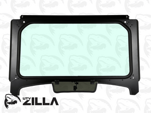 Vented glass windshield with wiper for Polaris RZR Trail 2021–2023 with aluminum frame and tinted vents