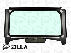 Vented glass windshield with wiper for Polaris RZR Trail 2021–2023 with aluminum frame and tinted vents