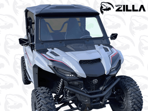 DOT laminated glass windshield with wiper and vent for Yamaha RMAX 1000 Wolverine 2021–2023 by UTVZILLA