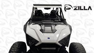 Clear half polycarbonate windshield for RZR Pro XP 2020–2024 with quick straps