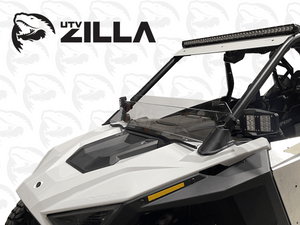 Clear half polycarbonate windshield for RZR Pro XP 2020–2024 with quick straps