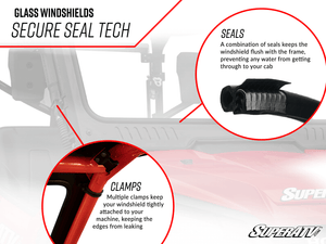 SuperATV Honda Talon 1000 Glass Windshield - view 6