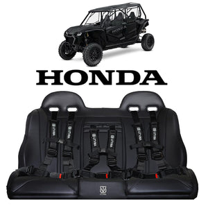 Honda Talon 4 Rear Bench Seat w/ Harnesses - Dunes 2 Dezert SXS