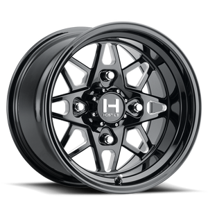 Hostile HF14 Holeshot Forged UTV Wheel - Gloss Black & Milled