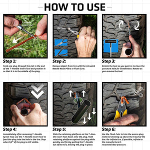 How to repair a tire with the AGM Plug-n-Play kit