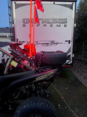 Madigan Motorsports YXZ1000R Spare Tire Mount on a Yamaha YXZ1000R — installed