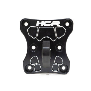 Billet aluminum radius rod plate with D-ring for Can-Am X3, strengthens rear suspension and adds a secure recovery point