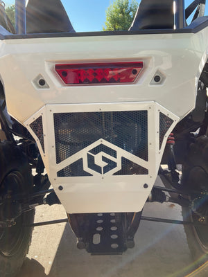 Polaris RZR 200 Geiser rear fascia red with mesh detail