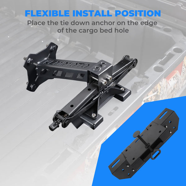 UTV Spare Tire Mount Fit Polaris Ranger General 1000 26"- 33" Spare Tire Carrier Rack - Kemimoto