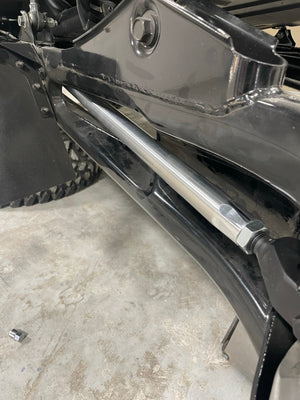 LM UTV Polaris RZR Pro R Rear Toe Rods rod end and stainless spacer close-up