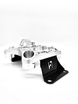 LM UTV Can-Am Maverick X3 Rear Radius Rod Plate in black powder coat
