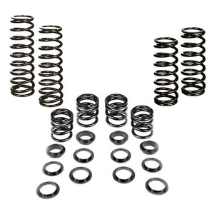 ZBROZ Stage 1 Dual Rate Spring Kit installed on Polaris General 1000 with Fox QS3 shocks, showing spring coils and improved ground clearance.