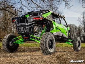 SuperATV GDP 4-inch portal gear lift for Kawasaki Teryx H2 angle view