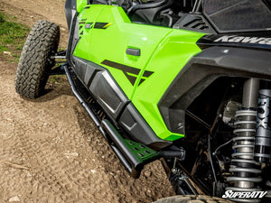 SuperATV Kawasaki Teryx H2 heavy-duty nerf bars installed view