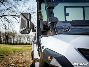 SuperATV Kawasaki Ridge Side View Mirrors, installed view