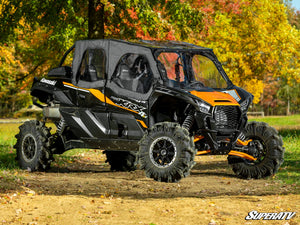 SuperATV Kawasaki Teryx KRX4 1000 Primal Soft Upper Doors, installed view