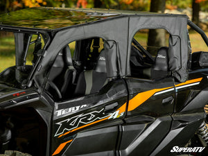 SuperATV Kawasaki Teryx KRX4 1000 Primal Soft Upper Doors, mounted view