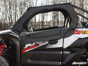 SuperATV Kawasaki Teryx KRX 1000 Primal Soft Upper Doors, installed view