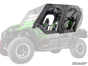 SuperATV Kawasaki Teryx 4 800 / 4 S Primal Soft Upper Doors, front view