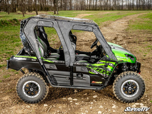 SuperATV Kawasaki Teryx 4 800 / 4 S Primal Soft Upper Doors, installed view